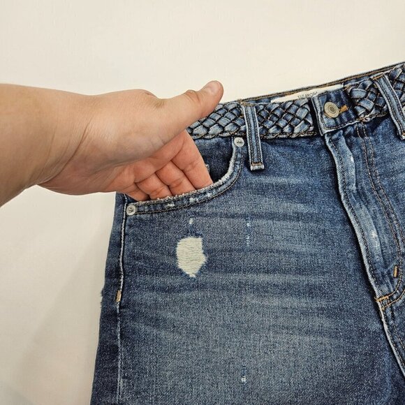 Tularosa Emma High Rise Denim Jean Shorts Dark Wash Women’s Size 26 Summer Beach - Picture 4 of 13